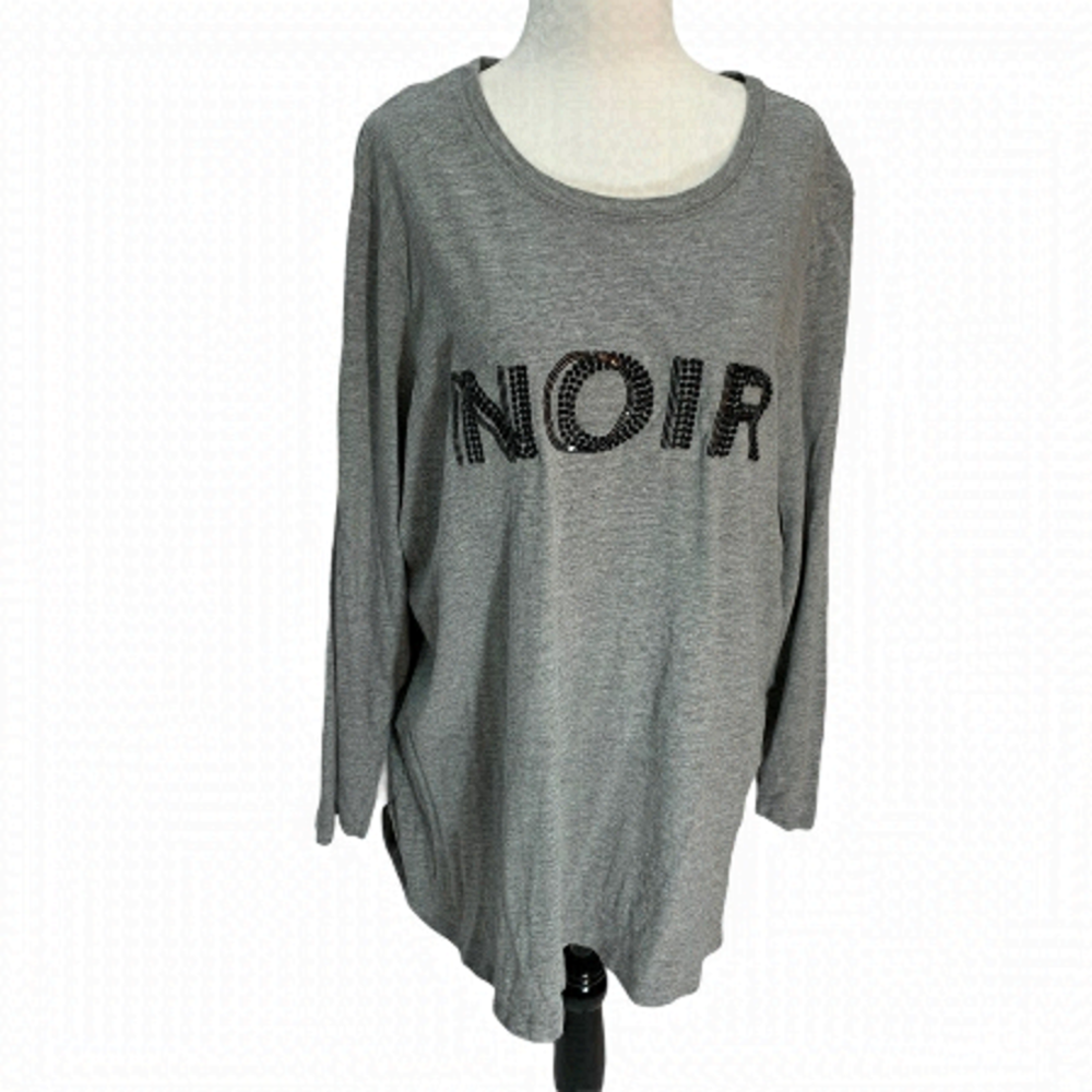 DC Jeans🌺Grey Scoop Neck Short Sleeve Tee Graphic Size 3X